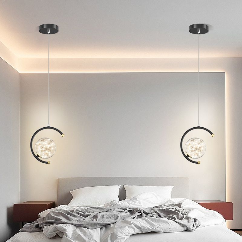 Moderne Glasleitungshänge Deckenleuchte 1-Licht-globale Deckenheize Anhänger Licht