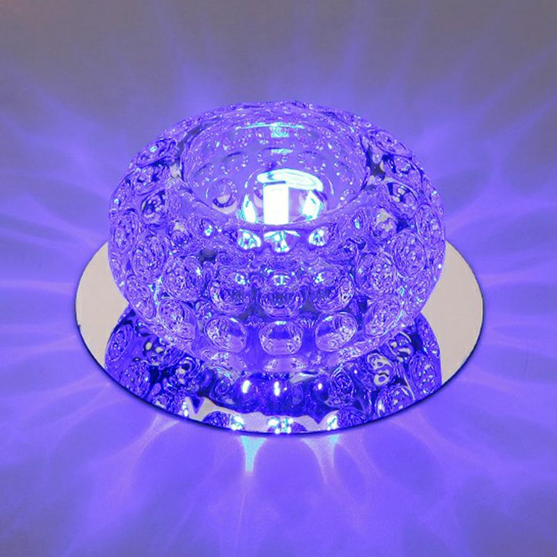 Doughnut Shape Crystal DEL Flush Mount Modern Clear LED Flush Mount Lighting Fixture for Hallway