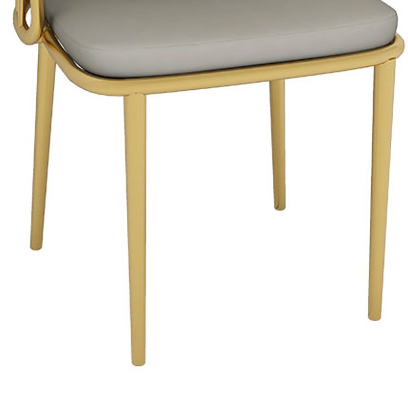 Glam Metal Dining Room Chairs Cross Back Side Chair for Restaurant Use