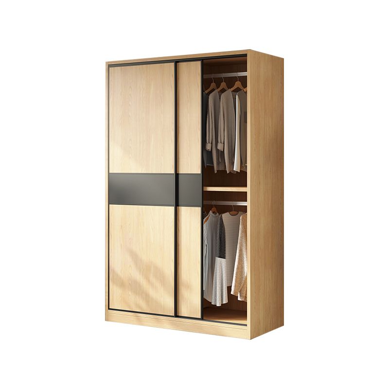 Modern Pine Solid Wood Wardrobe Freestanding Wardrobe with Soft Close Doors