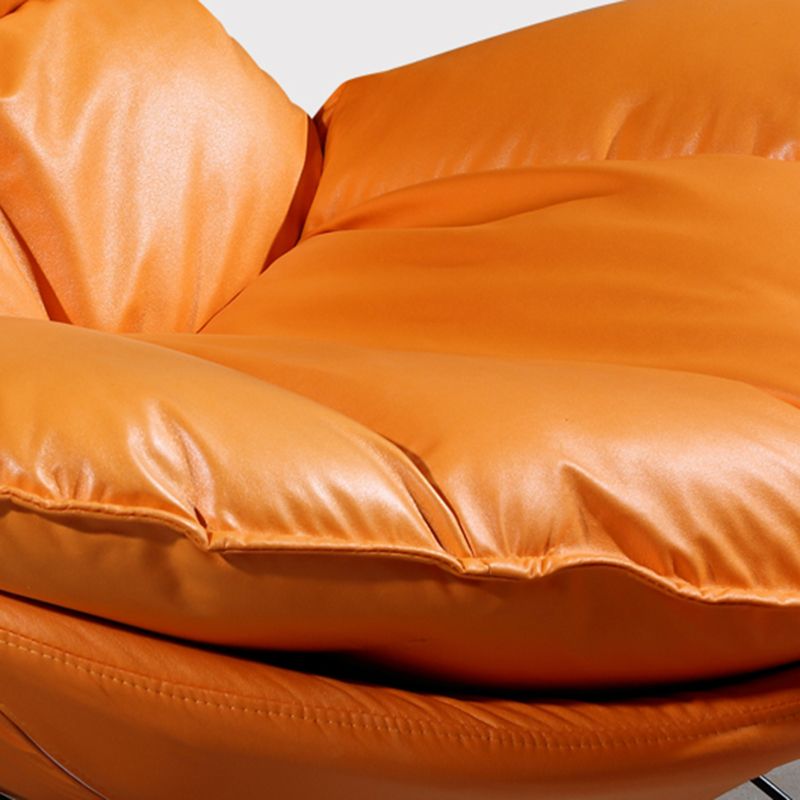 26.77" L x 37.40" W x 32.28" H Armless Lounge Chair Upholstered Accent Chair with Ottoman