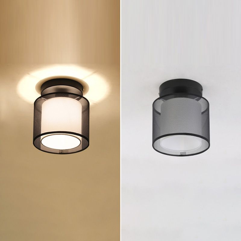 Inbouw plafondlamp in Aziatische stijl, stof, voor woonkamer, eetkamer