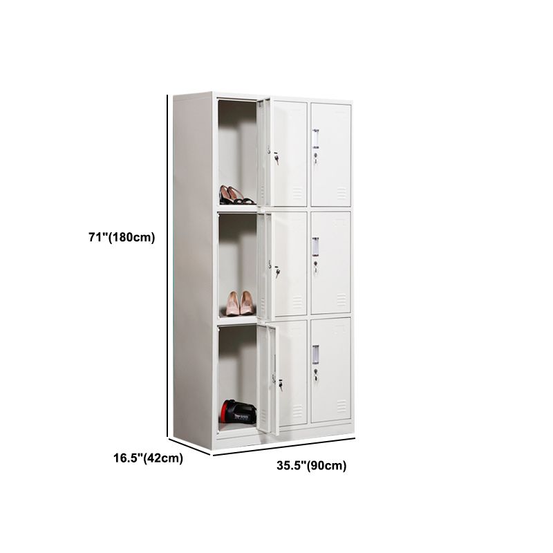 Contemporary Style Steel Wardrobe White Colour Wardrobe Closet for Home
