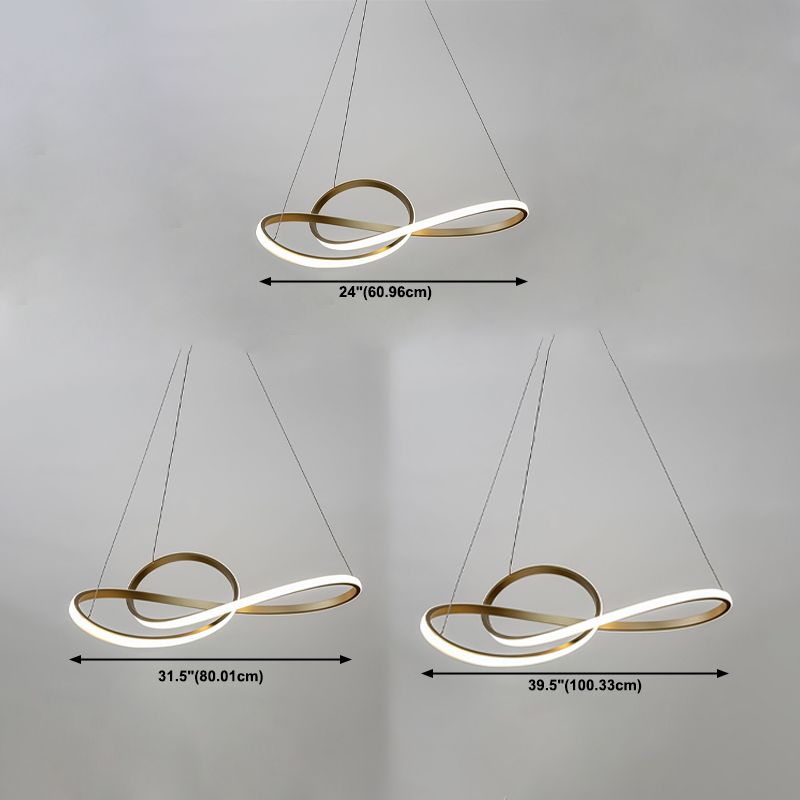 Lampadari moderni per l'apparecchiatura di illuminazione sospesa a spirale foyer con ombra acrilica