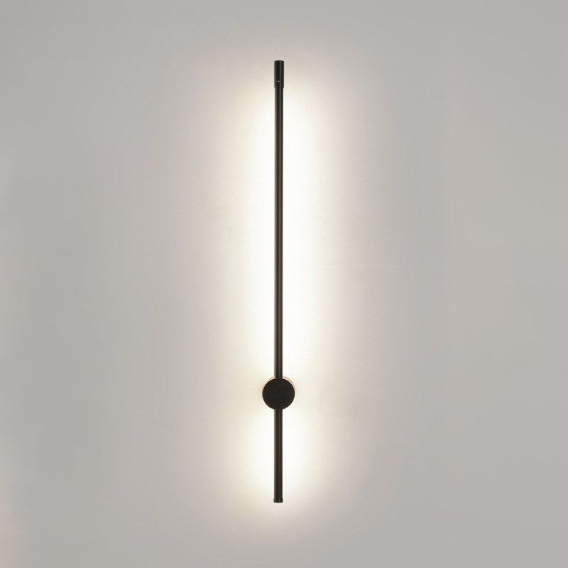 Forma de pared de metal de forma lineal estilo moderno de pared de 2 luces de luz de pared