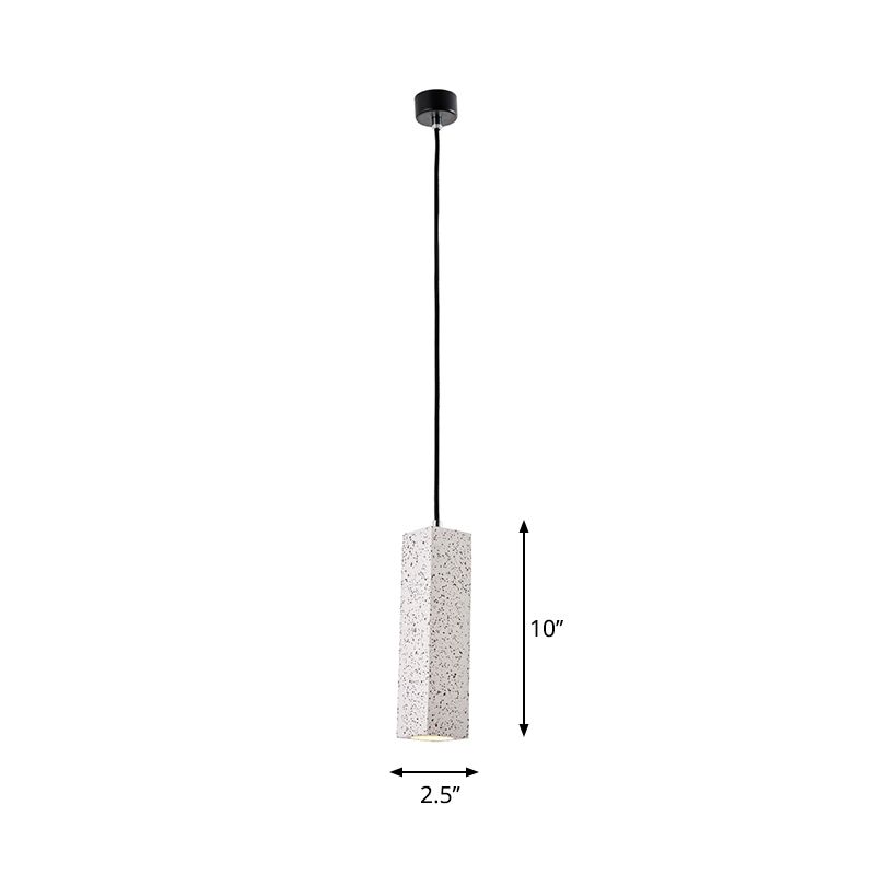 MODERN CUBUM CUBOID DROP PENDANT Light Nordic Marble 1 tête de lit de lit plafond LED en blanc