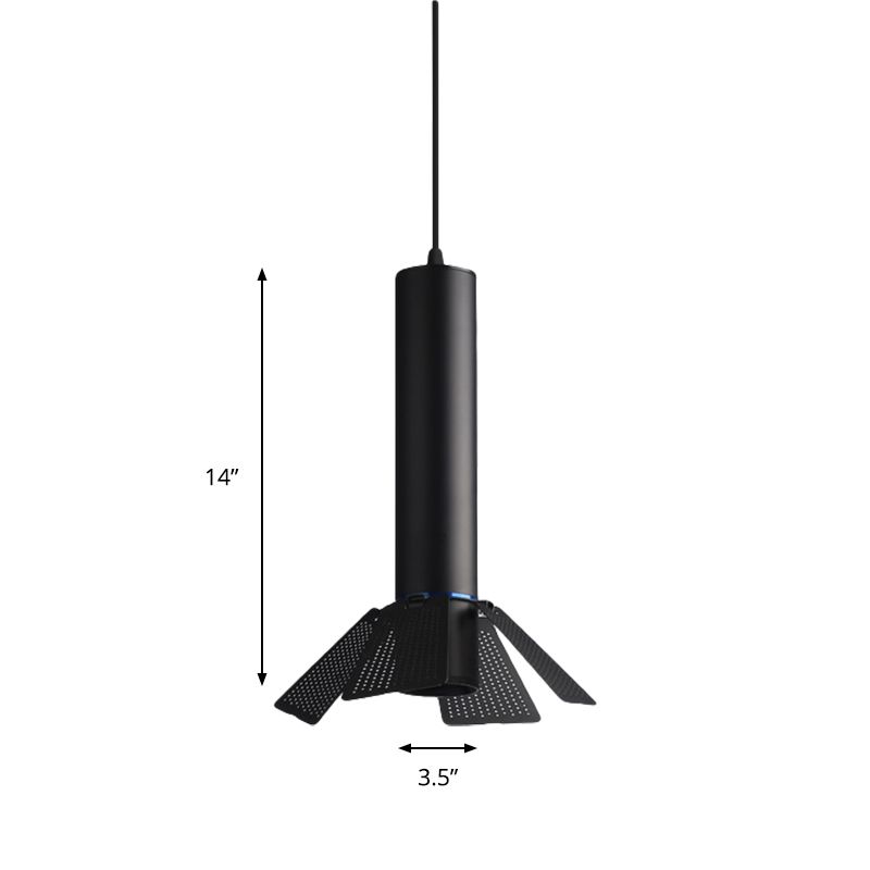 Mini Mini Hanging Lamp Tube Sombra 1 Luz Metálica Ligera de Luz para tela