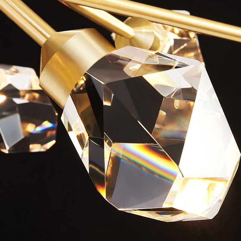 Contemporary Luxury Pendant Light Crystal Geometric Chandelier for Living Room
