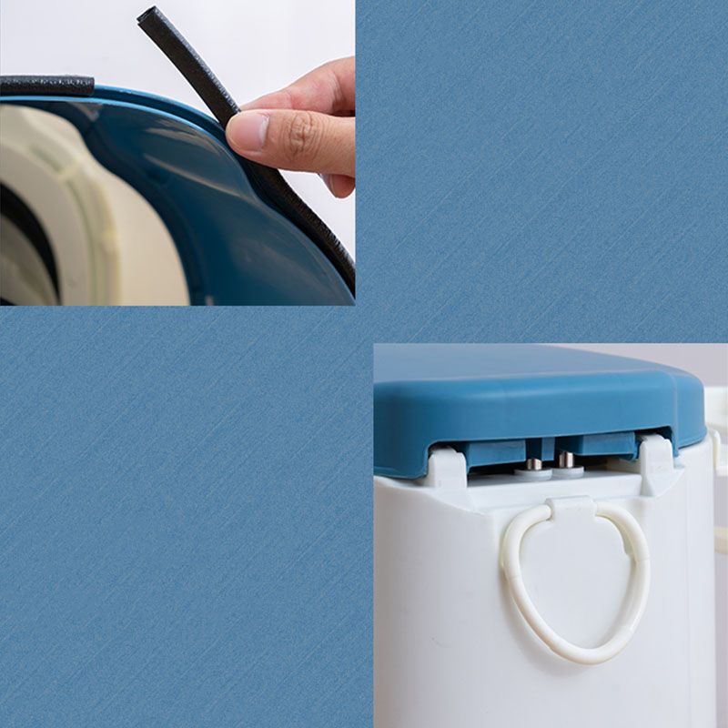 Contemporary Plastic Toilet Floor Mounted Toilet Bowl with Toilet Seat for Washroom