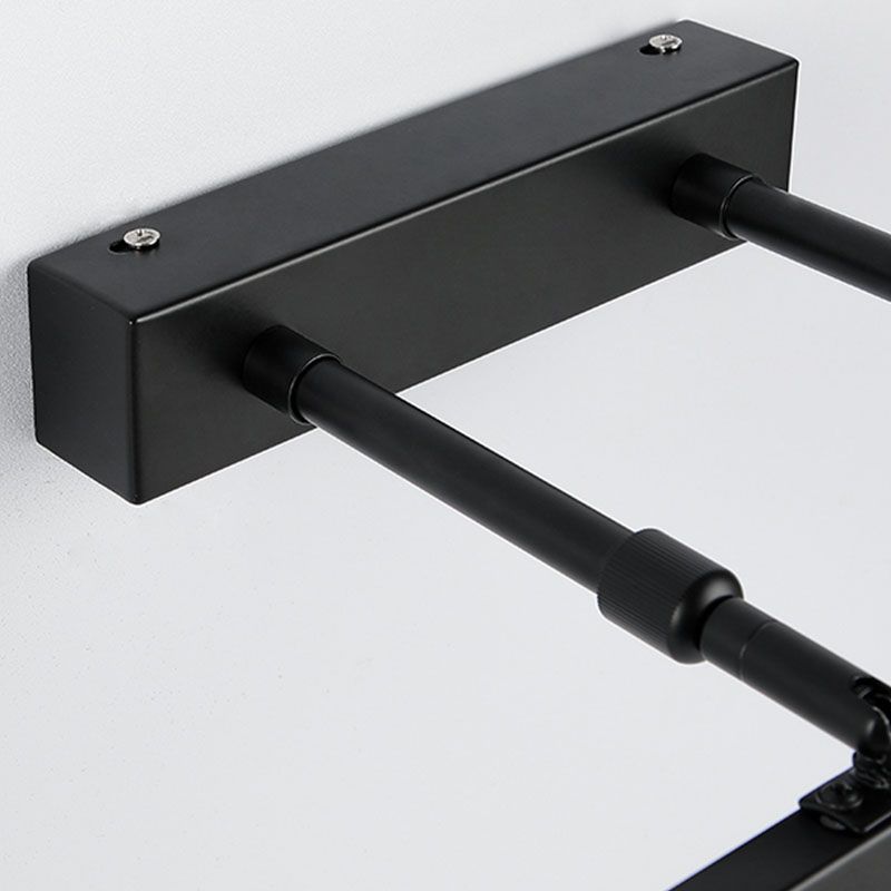 Metal Linear Shape Wall Light Modern 1-Light Swing Arm Mirror Wall Mount Light Fixture