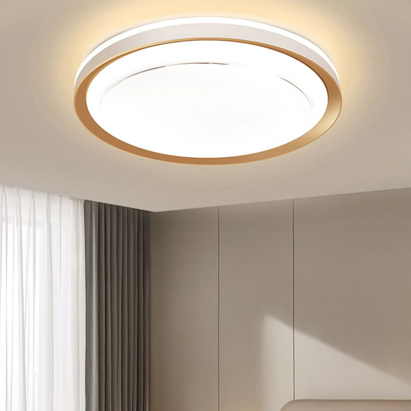 Metal Geometric Flush Mount Fixture Modern Flush Light Fixtures in Gold