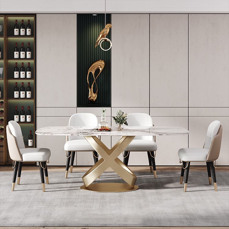Glam 1/2/5/6/7 Pieces Dining Set Sintered Stone Dining Table Set for Dining Areas