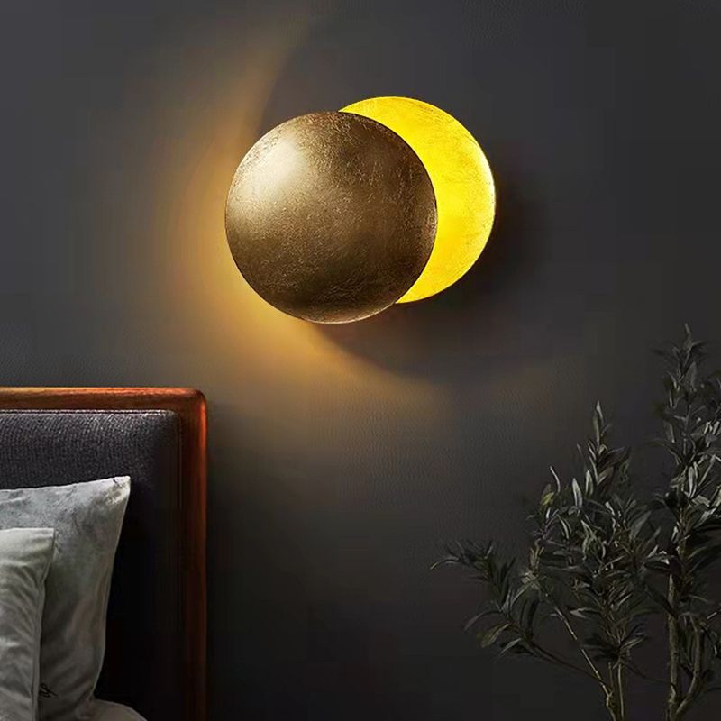 1-Light Disk Wall Mount Light Modern Style Metal Wall Sconce Lights