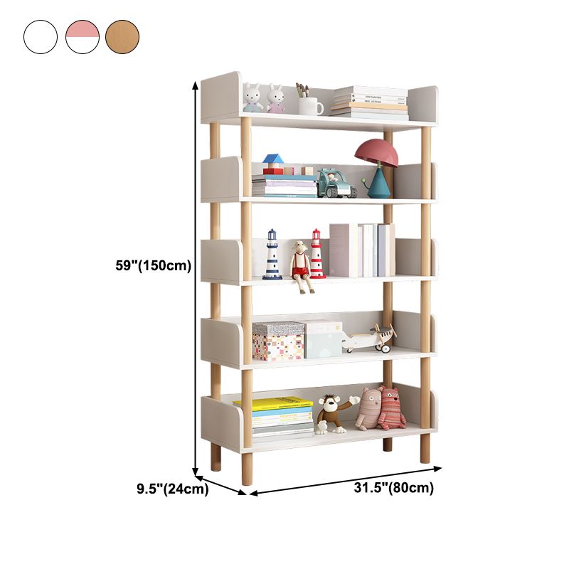 Modern Style Bookshelf Engineer Wood Open Back Bookcase for Home