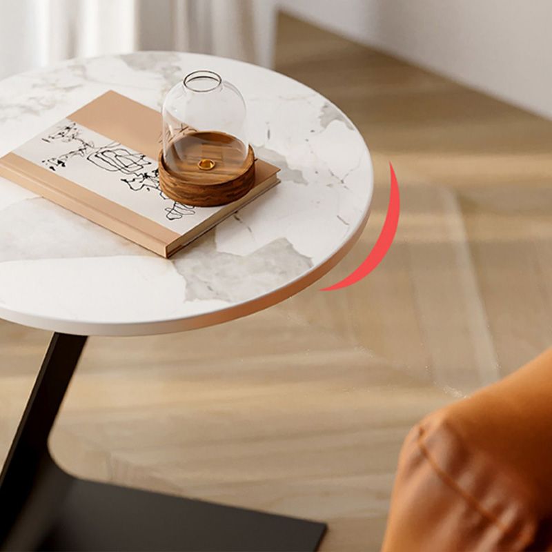 Round Accent Side Table Metal C Side Table Side End Snack Table