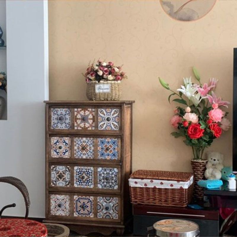 Coastal Storage Chest Solid Wood Dresser , 11.7/14.04 Inch Width