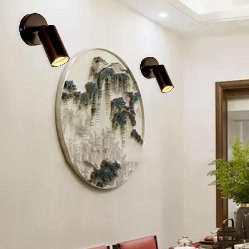Single Golden/Black Contemporary Wall Mounted Sconce LED Iron Wall Light