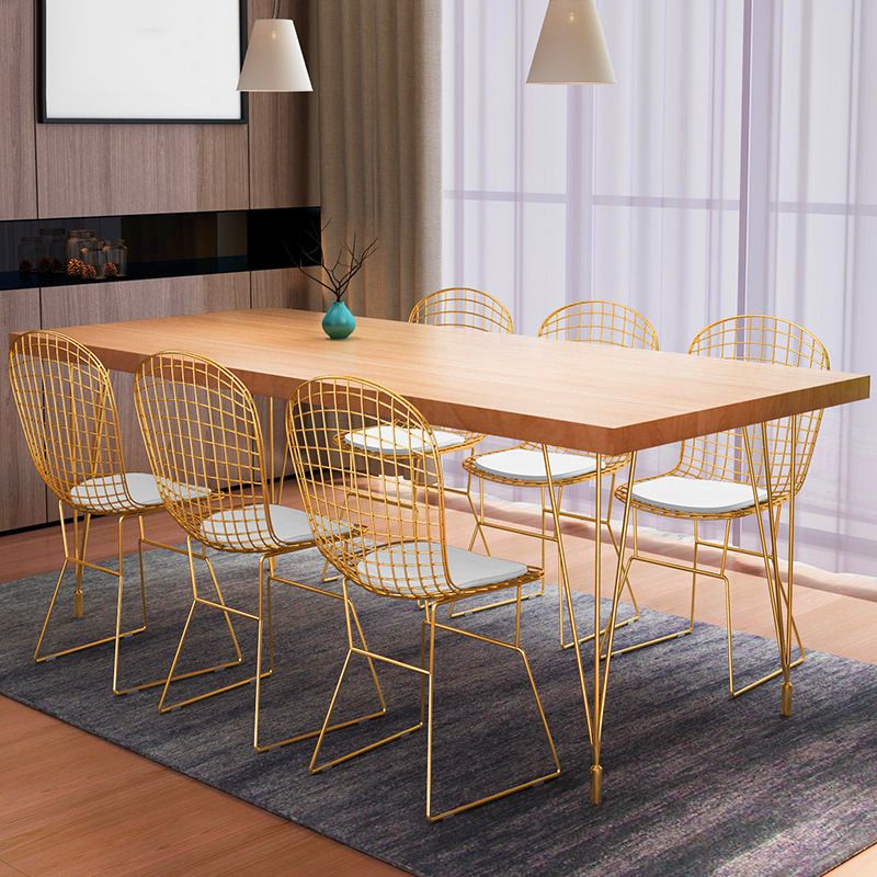 Metal Dining Table Set for Kitchen 1/5/7 Pieces Modern Dinette Set