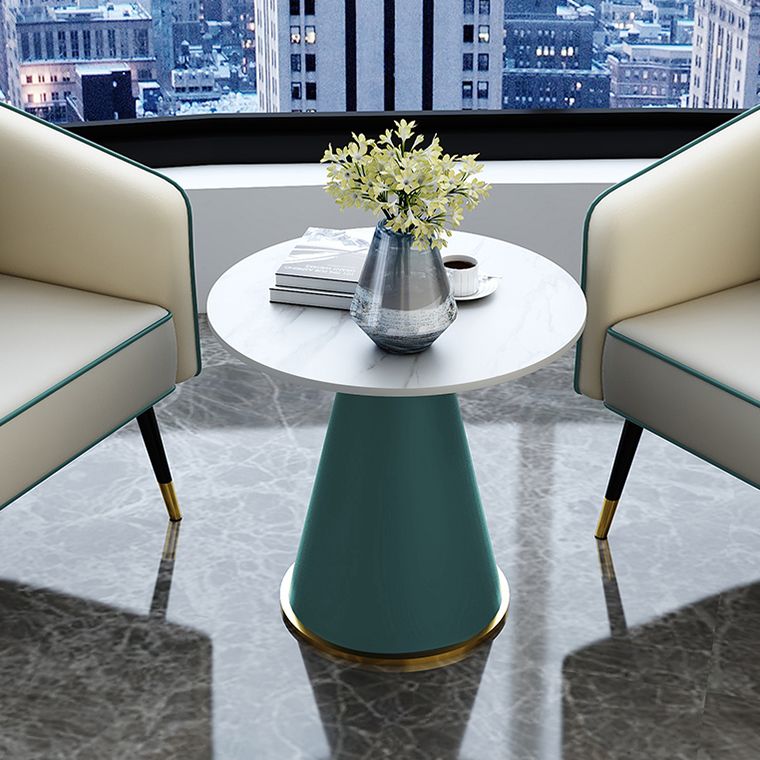 Round Table 23.6'' Dinette Table Traditional Luxury Dinner Room Table with Pedestal Casual