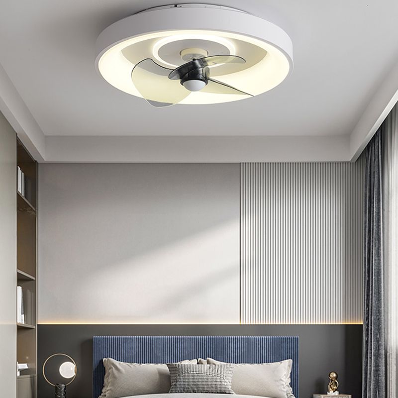 Ventola a soffitto in metallo a forma geometrica Stile moderno a 2 luci lampada a ventola del soffitto