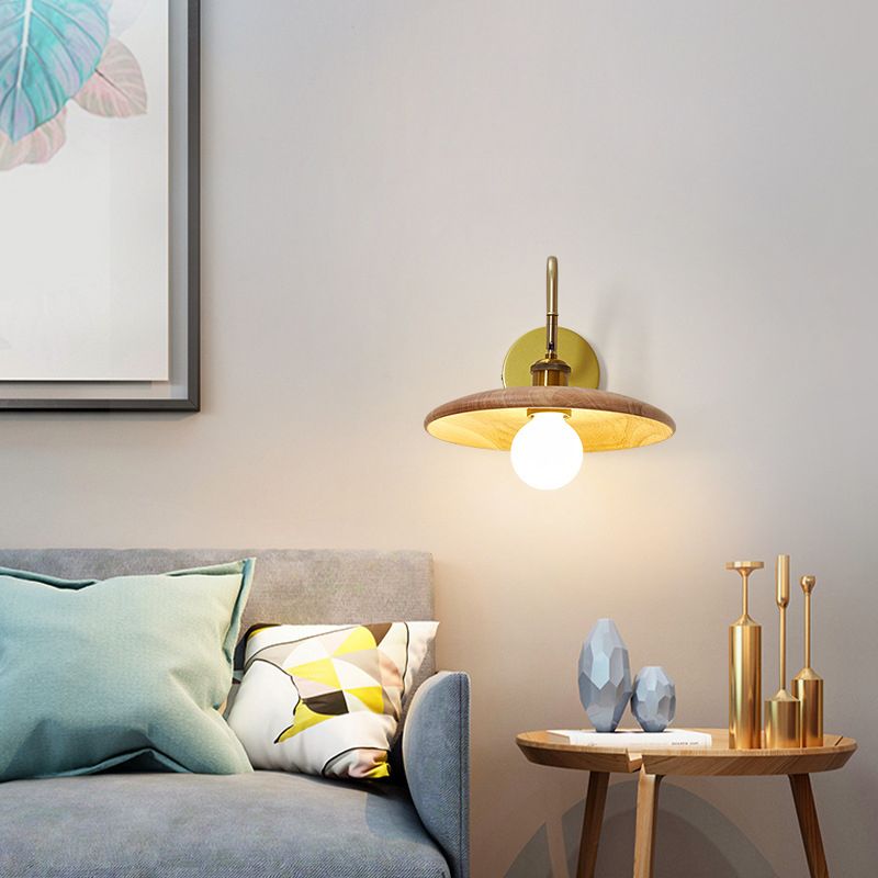 1 Light Hemisphere Shape Wall Light Sconce Modern Wall Light Fixture for Dining Room