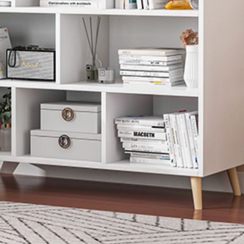 Modern Engineered Wood Book Shelf Closed Back Shelf Bookcase for Study Room