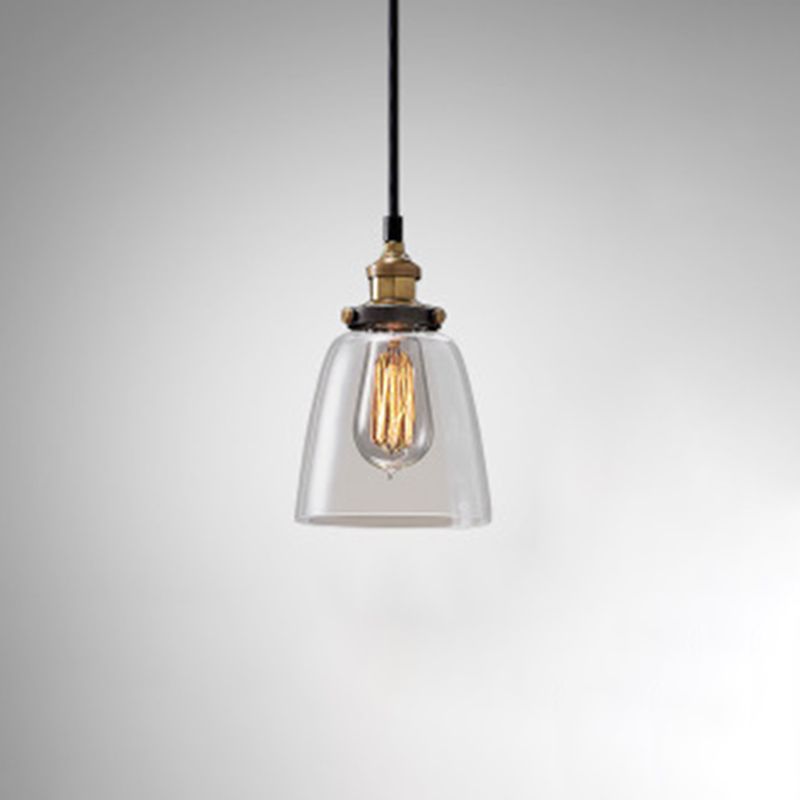 1 luminaire de suspension en verre industriel léger léger pour restaurant