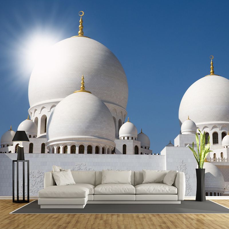 Contemporary Photography Style Building Mural Wallpaper Mildew Resistant for Room