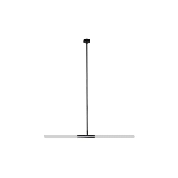 Lampadario tubolare acrilico moderno moderno 2/4/6 luci in bianco/nero/oro a soffitto in luce calda/bianca