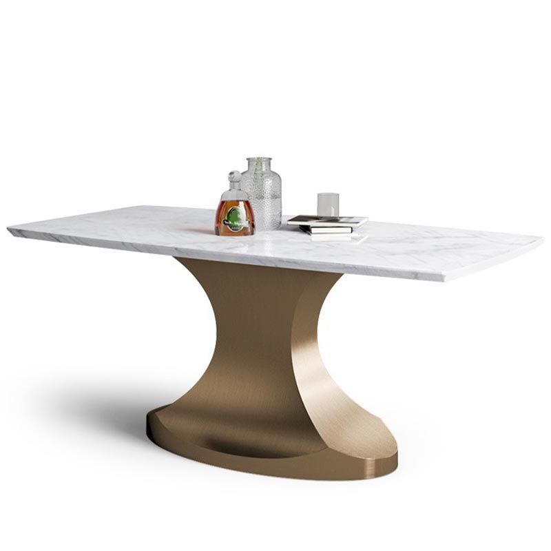 Designer Style Marble Top Dining Set Rectangle 1/4/5 Pieces Dining Room Table Set