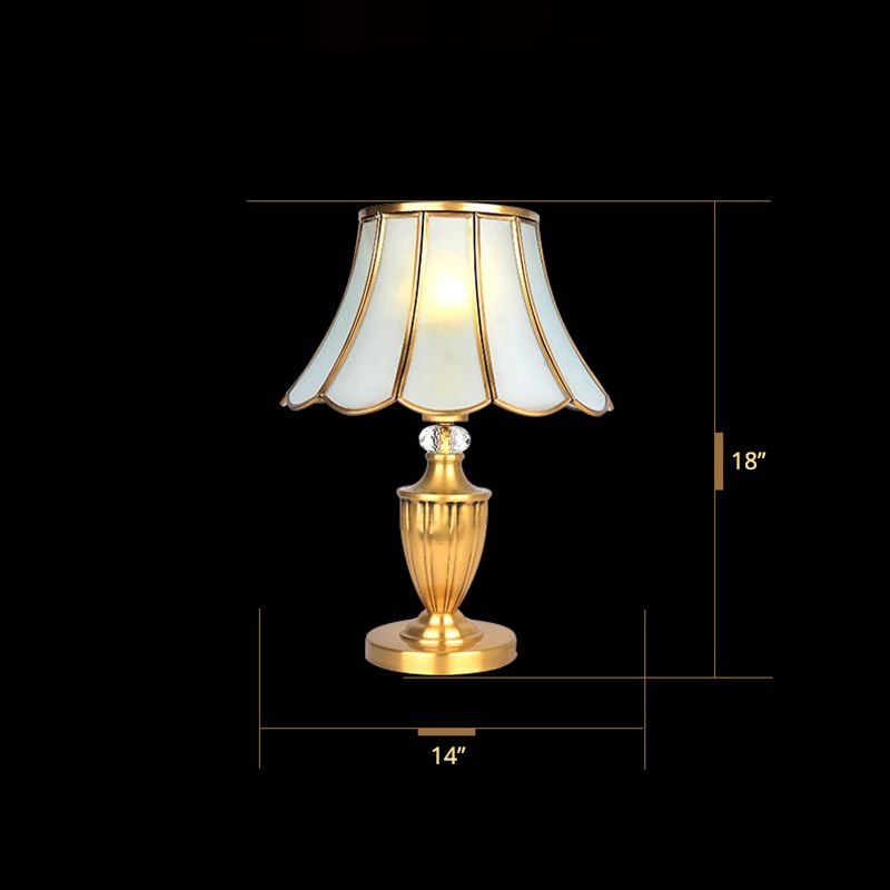 Lámpara de noche de tono de campana de latón vidrio biselado vintage 1 bombilla de la sala de estar iluminación