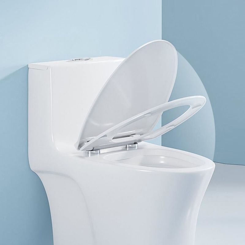 Modern Floor Mounted Flush Toilet White Urine Toilet with Seat for Bathroom