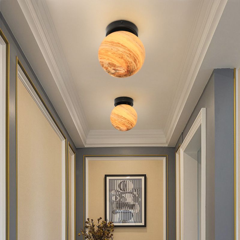 Modern Wall Sconce Globe Glass Wall Light Fixture for Living Room