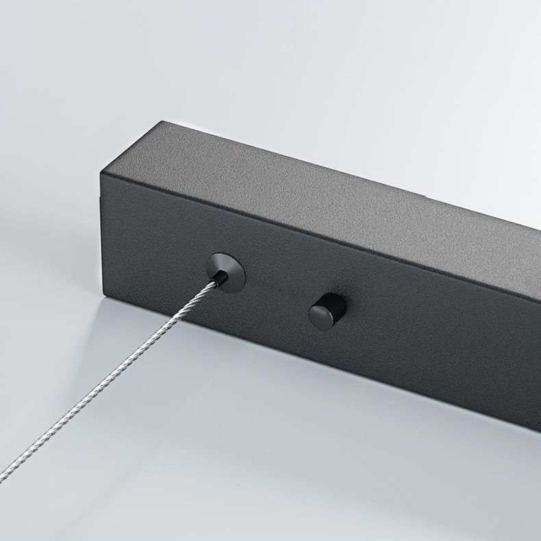 Esszimmer moderne Inselleuchte Schwarzes lineares Aluminium -Anhänger Licht