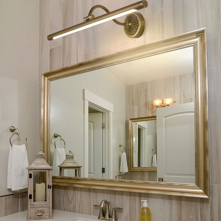 Linear Shower Room Wall Lighting Fixture Metal LED Simplicity Wall Mounted Light