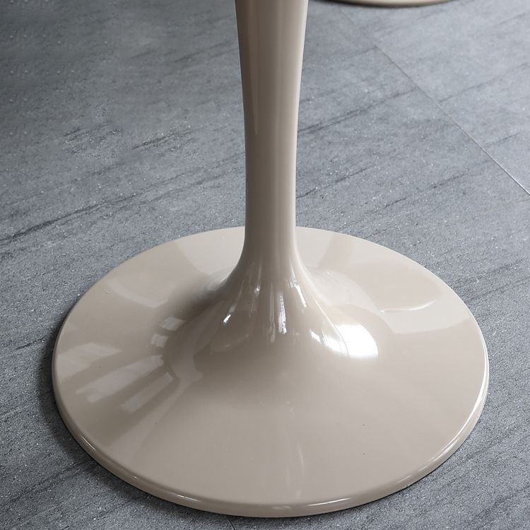 Mesa de comedor redonda Simplicity, mesa de piedra sinterizada con base de tulipán para comedor