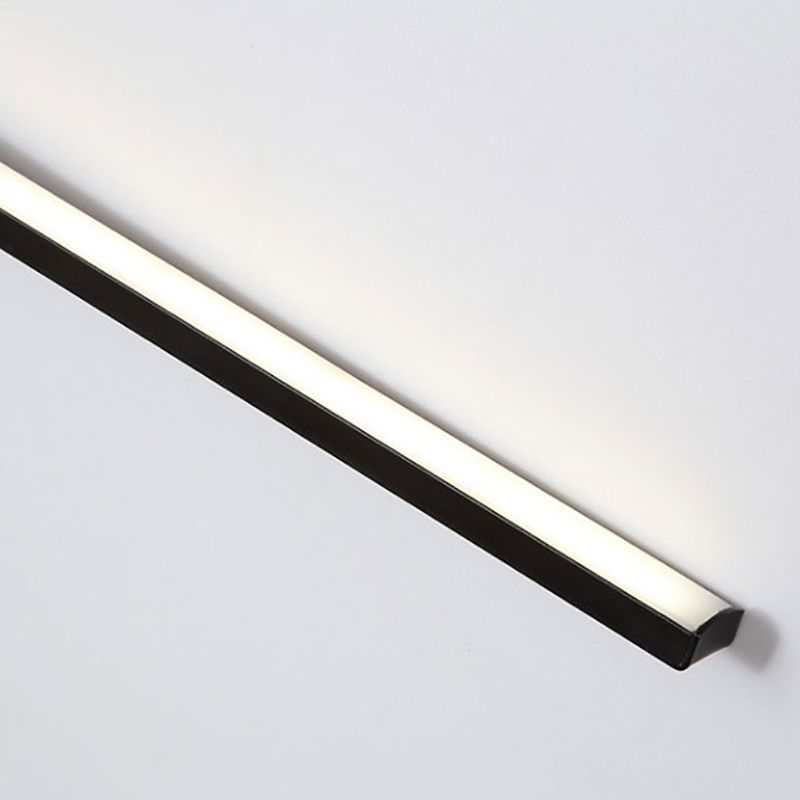 Black Strip Shape Vanity Light Modern 1-Light LED Mirror Front Light with Acrylic Shade