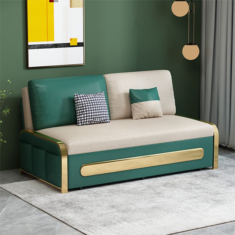 30.70" Wide Sofa Bed Faux leather Sleeper Sofa with Upholstered and Storage Box