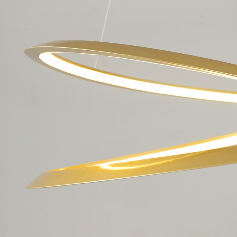 Twisting Hanging Pendant Light Modern Acrylic Dinning Room LED Pendant Lighting Fixture