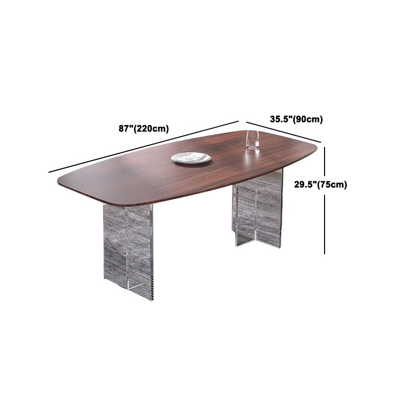 Contemporary Dining Set 1/2/4/5/6/7 Pcs Rectangle Dining Table with Windsor Chairs