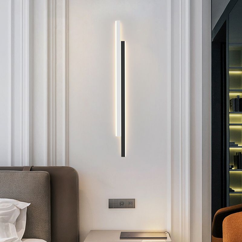 2 luces Luz de pared de metal lineal Luz de montaje de pared de estilo moderno