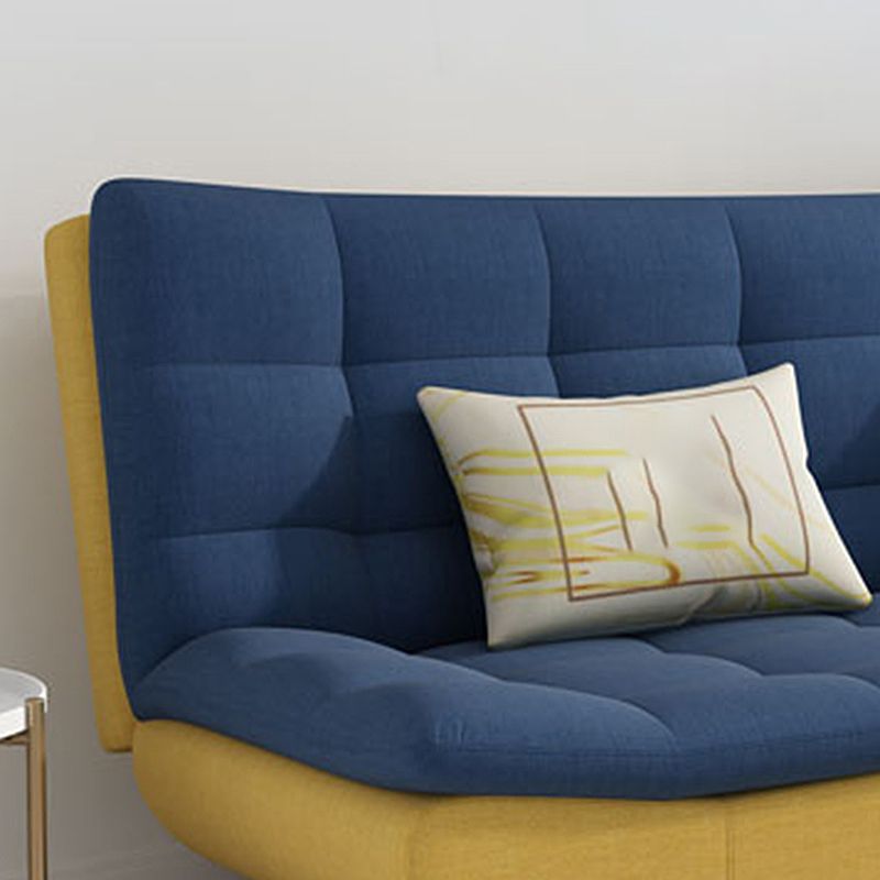 Convertible Contemporary Biscuit Back Armless Cotton Blend Sofa Bed