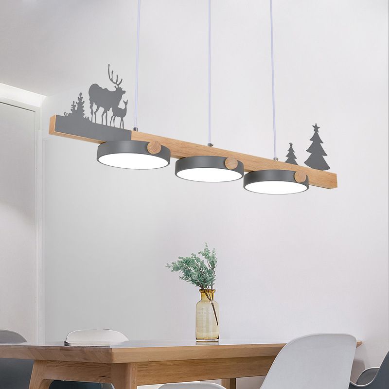 Contemporary Island Light Colorful LED Pendant Lighting Fixture for Dining Room