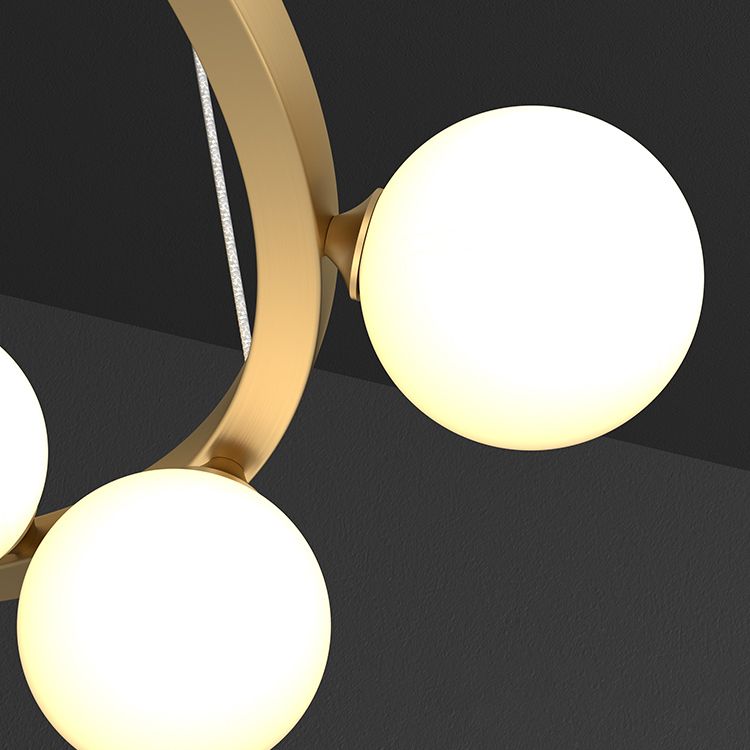 Glob kroonluchter verlichtingsarmaturen Designer Style Multi-Head Suspension Light met witte schaduw