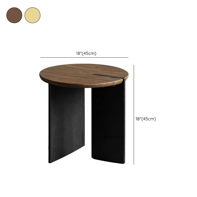 Modern Single Coffee Table No Distressing Solid Wood Round Coffee Table