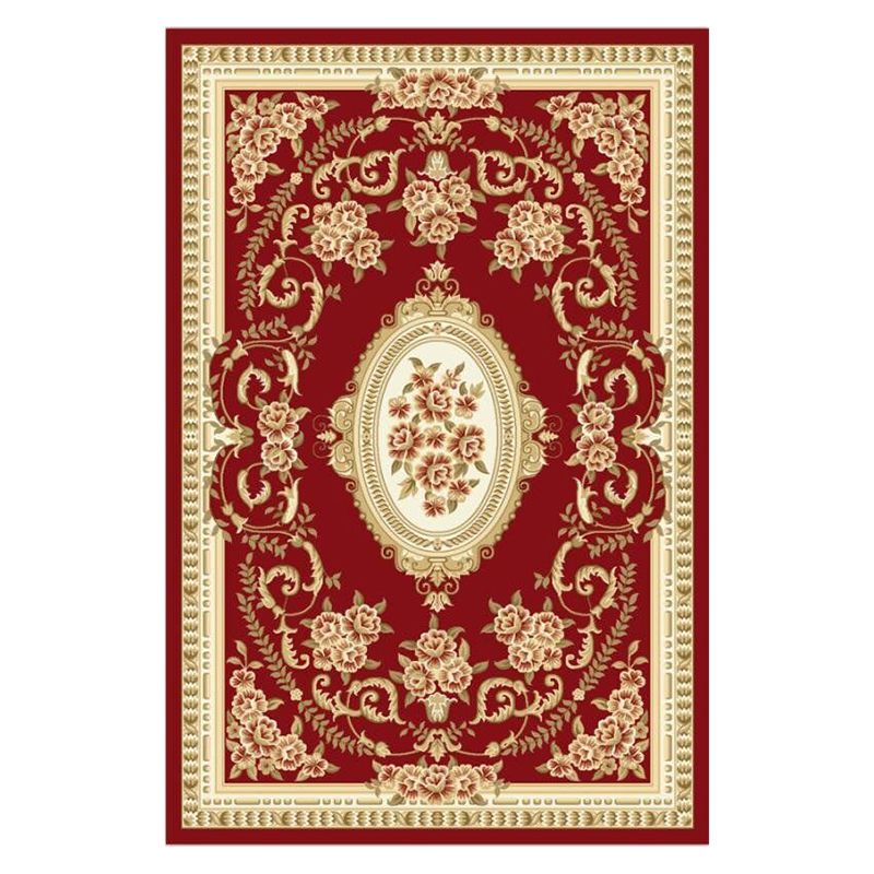 Tapis de tapis de tapis à imprimé floral victorien tapis intérieur résistant aux taches pour le salon