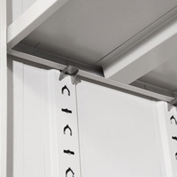 Modern Grey Storage Cabinet with Hinged Door Metal Cabinet for Bathroom