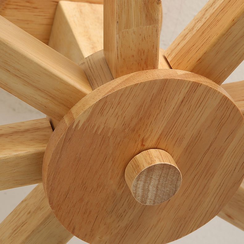 Lampada a montaggio semi cilindri in legno moderno semplicità lampada da soffitto a filo a sfioramento