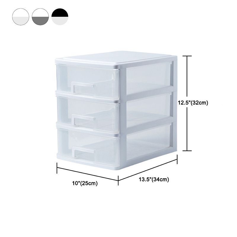 Drawers File Cabinet Vertical Home or Office Transparent Plastic File Cabinet