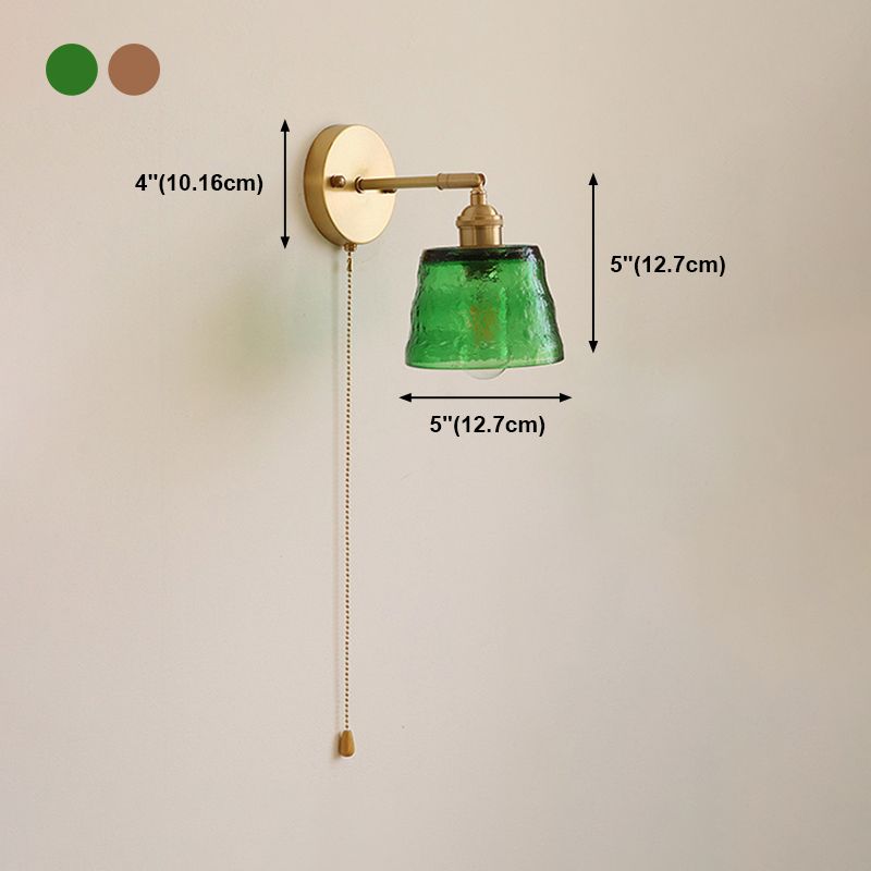 Glass Cylinder Wall Sconces Industrial Style 1 Light Wall Mounted Lamps